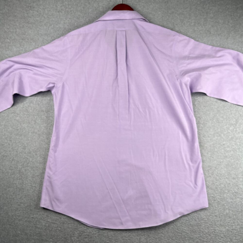 Brooks Brothers Regent Non Iron Shirt Purple Button Up Long Sleeve Mens 16.5 - Picture 9 of 14
